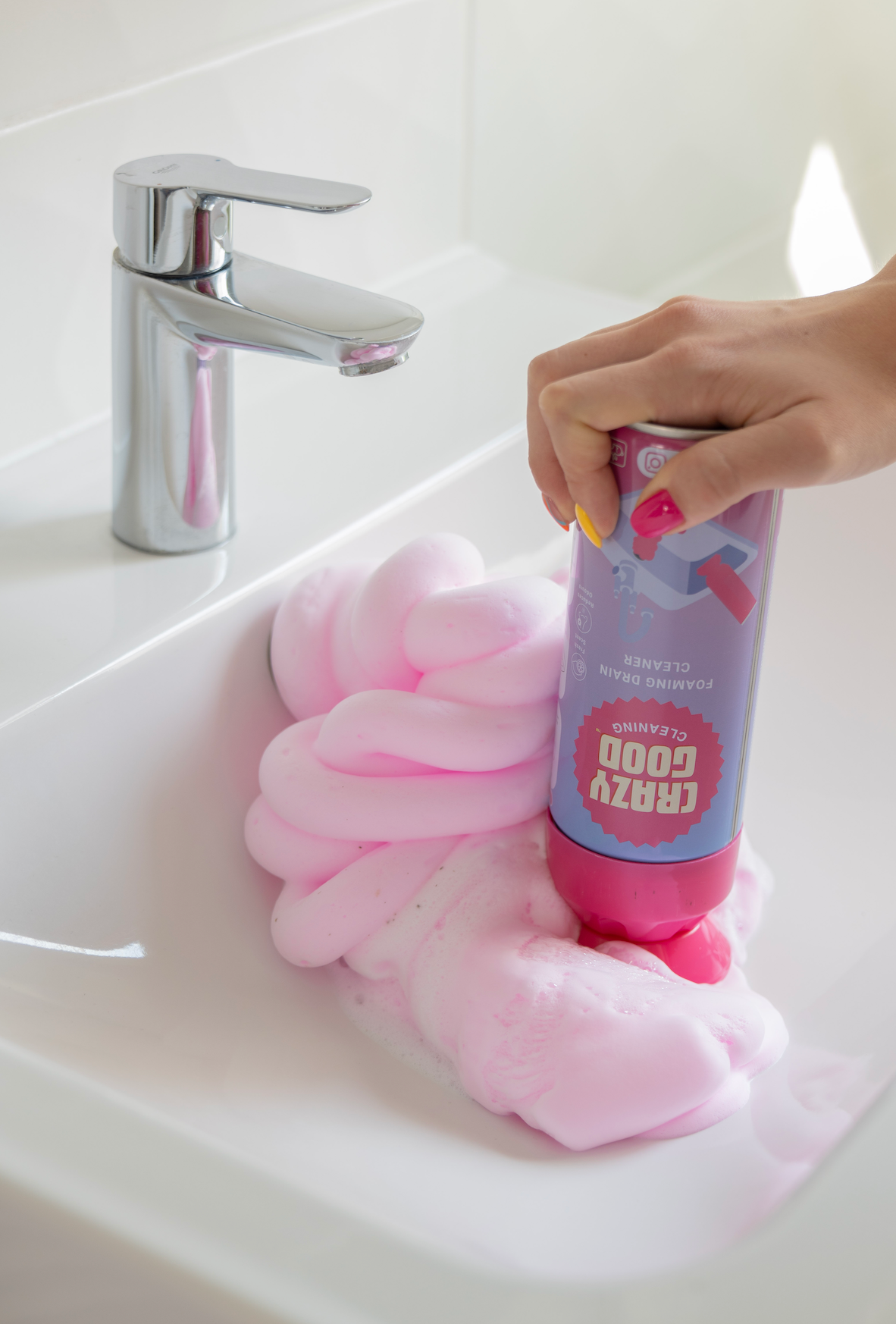 CRAZY GOOD Foaming Drain Cleaner and Freshener, Lemon Fresh (450 ml)