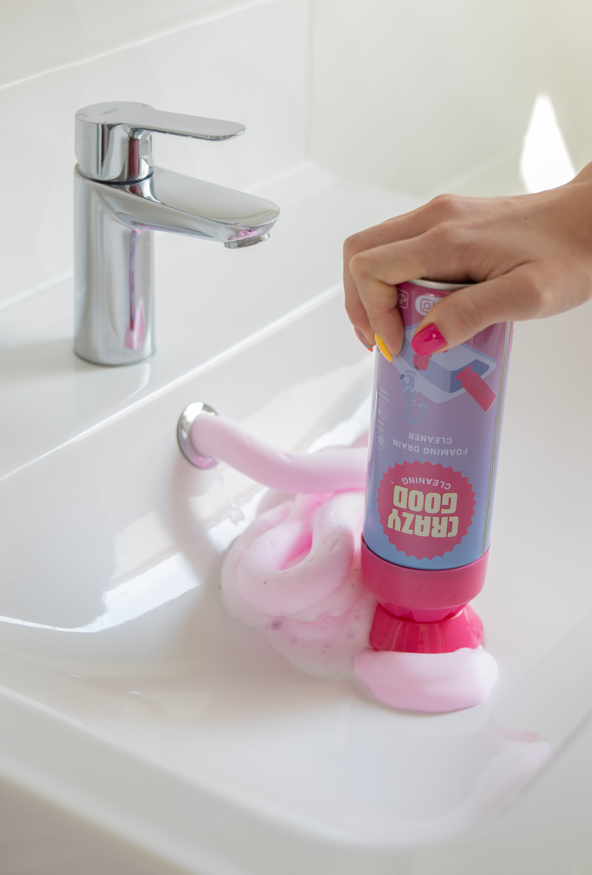CRAZY GOOD Foaming Drain Cleaner and Freshener, Lemon Fresh (450 ml)