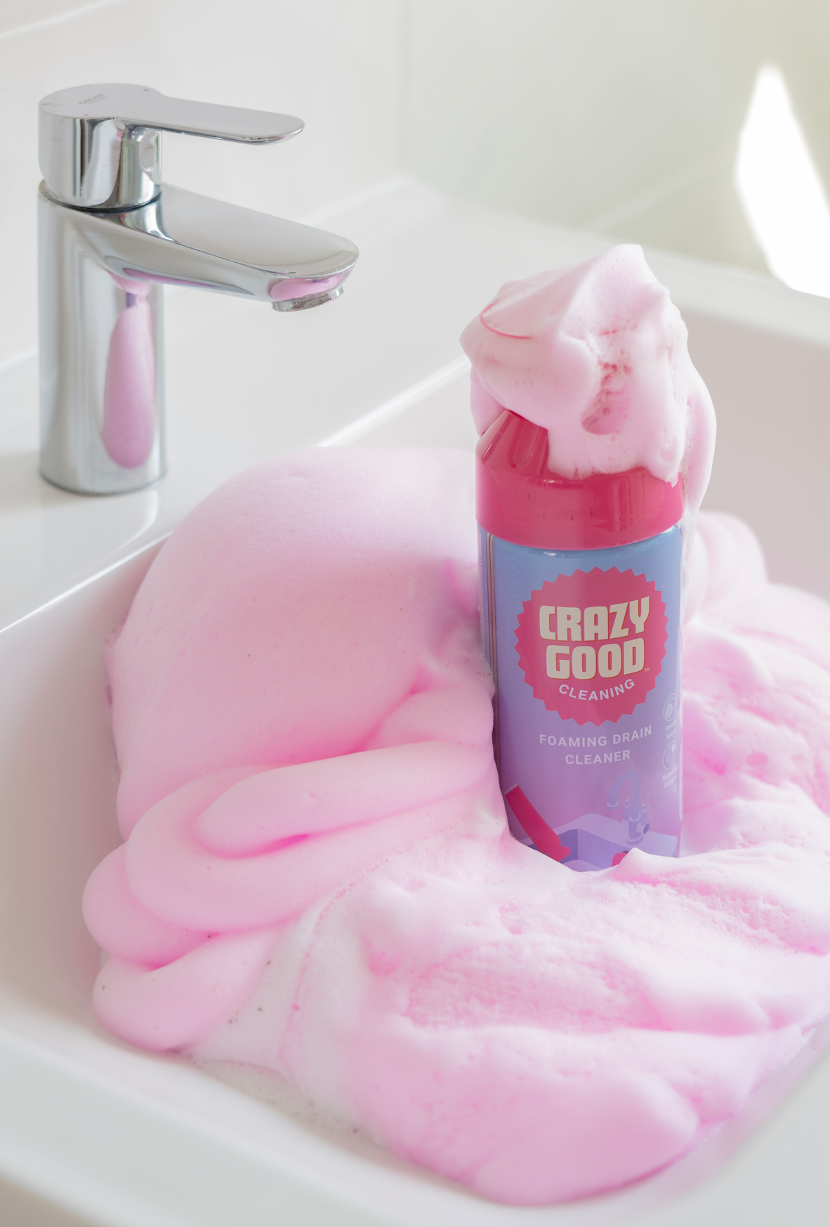 CRAZY GOOD Foaming Drain Cleaner and Freshener, Lemon Fresh (450 ml)