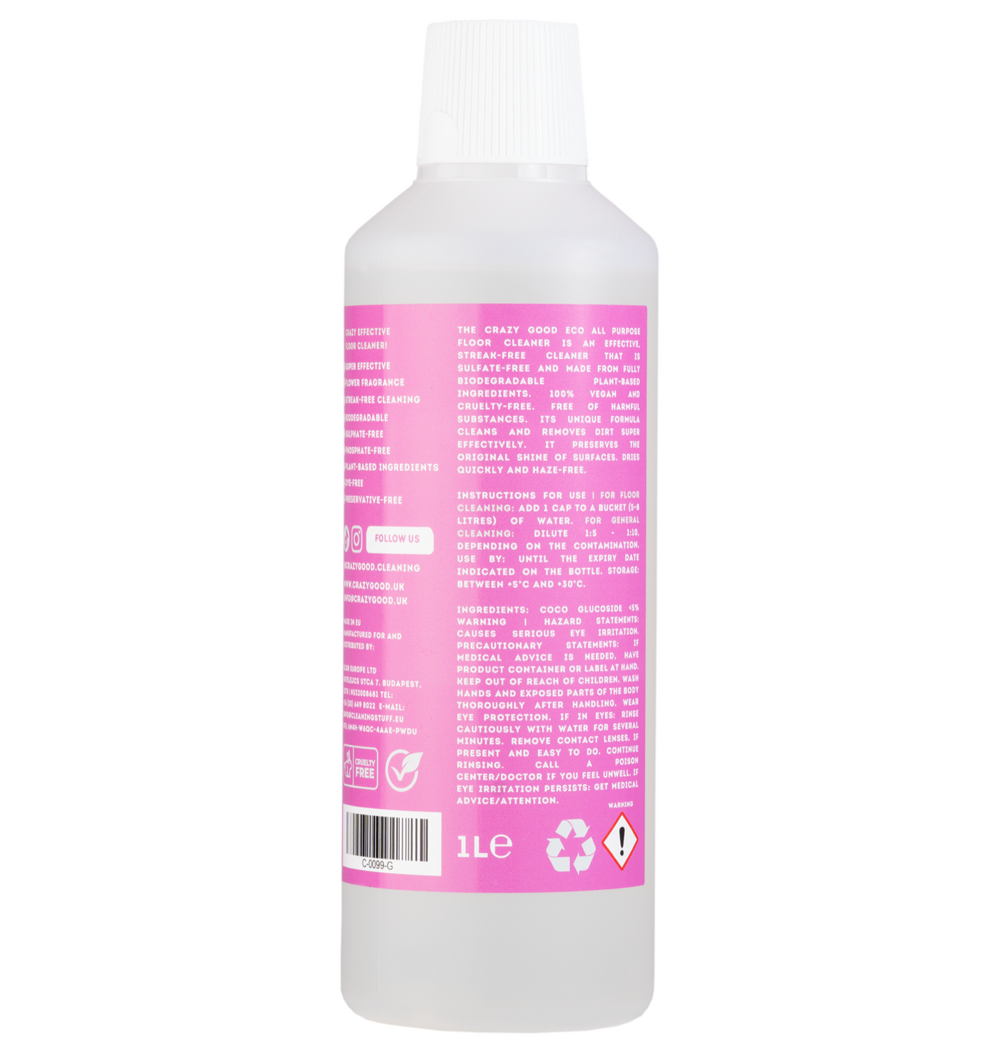 Crazy Good Eco All Purpose Floor Cleaner (1 L)